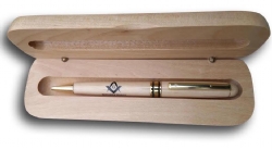 Wood Square & Compass Pen with Presentation Box Model # 363962