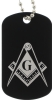 Black Masonic Dog Tags Model # 357903