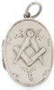 Victorian Silver Masonic Locket  1890 Model # 357928