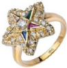 Jeweled Eastern Star Ring Model # 358797