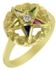 Eastern Star Solitaire Ring Model # 358798