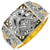 Jeweled Pave Super G Masonic Ring Model # 358807