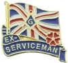 Masonic British Ex Serviceman Pin Model # 361132 Masonic British Ex Serviceman Pin Model # 361132