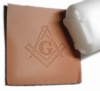 Square & Compass Leather Stamp Model # 361487 Square & Compass Leather Stamp Model # 361487