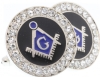 Silver Tone Jeweled Cufflinks Model # 361540 Silver Tone Jeweled Cufflinks Model # 361540